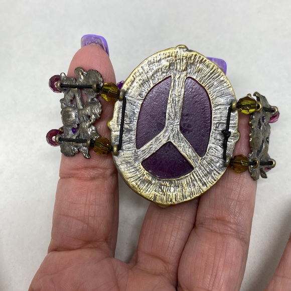 Beautiful Victorian revival stretch bracelet with floral motif - Picture 7 of 10